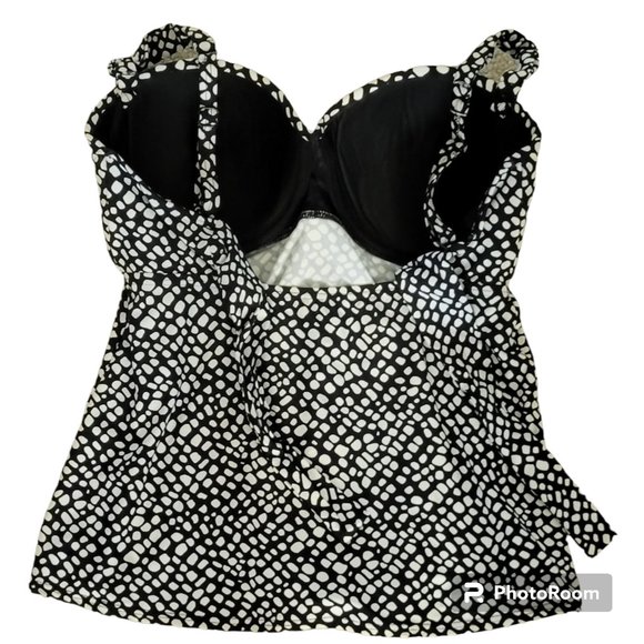 Coco Reef Underwire Tankini Top Convertible Neckline Swim Top Sz 32/34 - Picture 8 of 13